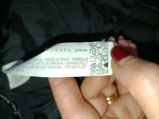 Pantaloni neri Zara Woman con riga bianca sul fian