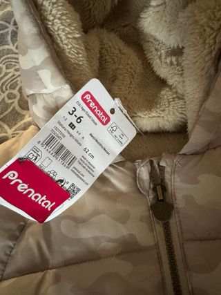 Giubbotto neonato Prenatal 3-6 mesi Nuovo con cart