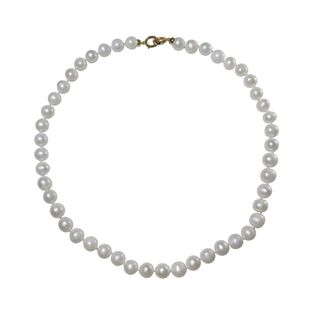 Collar de Perlas Cultivadas Redondas. Cierre Oro