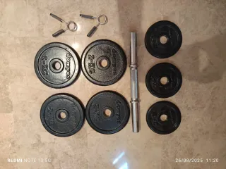 Pesas Domyos 2kg (4 unidades) + Barra