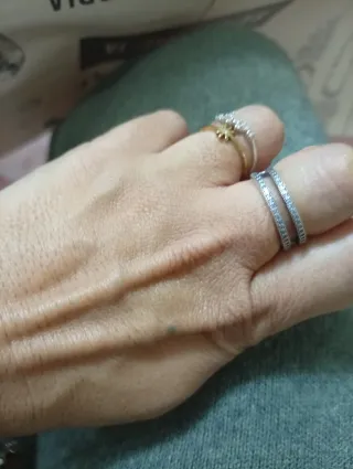 Anillo Pandora Doble Banda Circonitas