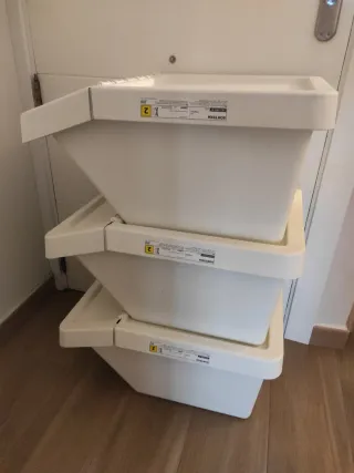 3 Cajas de Almacenaje IKEA Blancas