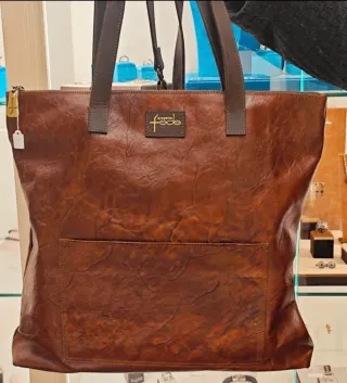 Borsa in pelle Progetto Fede Damasco