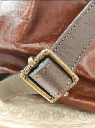 Borsa in pelle Progetto Fede Damasco