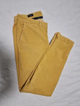Pantalones Pana Facconable Amarillo Talla 52