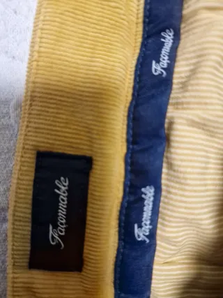 Pantalones Pana Facconable Amarillo Talla 52