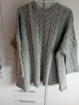 Chaqueta Oversize Mujer Gris