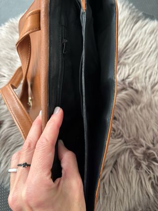 Bolso vintage piel marrón