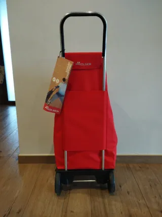 Carro de la compra Rolser rojo.