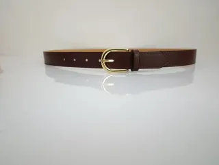 Cintura in pelle Made in Italy fibbia oro