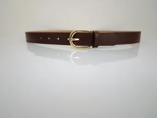 Cintura in pelle Made in Italy fibbia oro