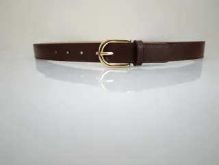 Cintura in pelle Made in Italy fibbia oro