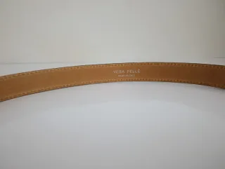 Cintura in pelle Made in Italy fibbia oro