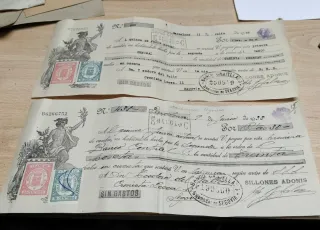 2 Letras de Cambio Antiguas Banco Central 1933