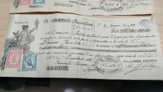 2 Letras de Cambio Antiguas Banco Central 1933