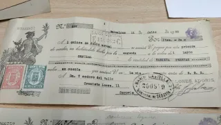 2 Letras de Cambio Antiguas Banco Central 1933