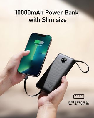 Power Bank 10000mAh, VEEKTOMX Bateria Externa USB