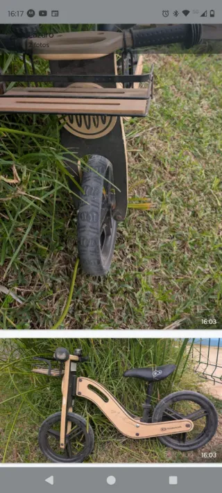 Bicicleta de madera para niños