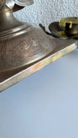 Par Candelabros Fraget Antiguos Plateados