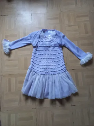 Conjunto vestido y chaqueta lila