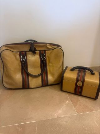 Maleta y neceser vintage