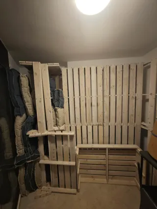 Sofá modular exterior madera blanca pino