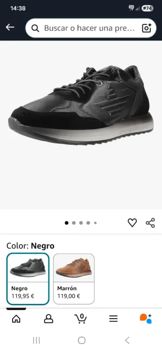 Zapatillas Cetti Piel Negras Talla 42