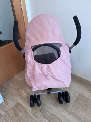 Silla de paseo Asalvo Mombi gris y rosa