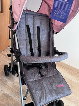 Silla de paseo Asalvo Mombi gris y rosa