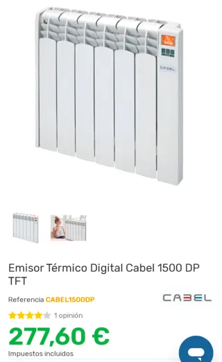 Radiador Eléctrico Cabel 1500W