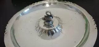 CENTROTAVOLA VINTAGE SVUOTATASCHE SILVER PLATED