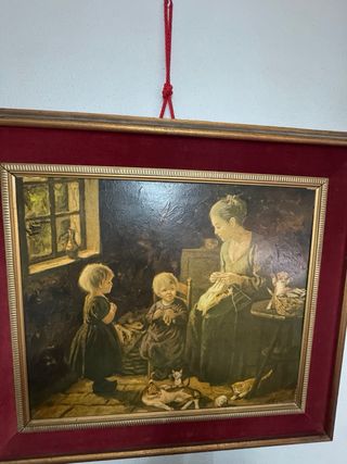 Cuadro antiguo de madera