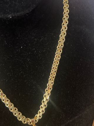 Collar Laminado 14k Hamsa Ojo 45cm