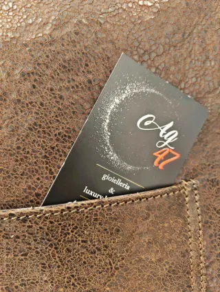 Borsa Progetto Fede Damasco Pelle Marrone