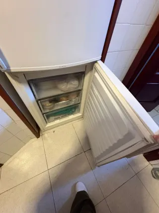 Frigorífico blanco con congelador