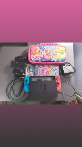 Nintendo Switch Azul/Rojo + Accesorios y juegos