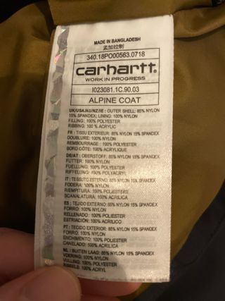 Abrigo Carhartt plumífero azul marino Talla M