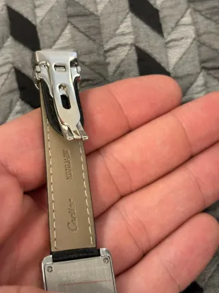 Reloj Cartier Tank Pequeño Cuero Negro