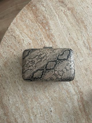 Bolso de mano estampado serpiente