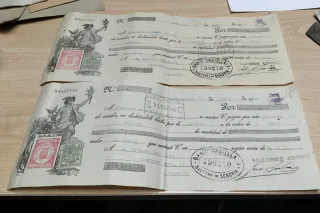 2 Antiguas Letras de Cambio 1933