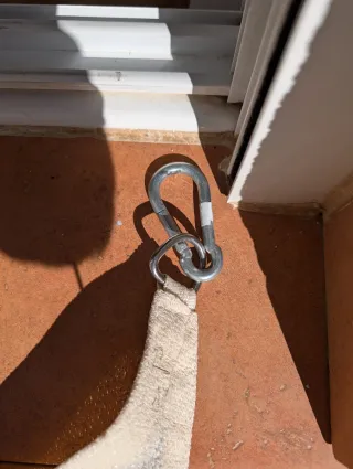 Toldo de terraza de rafia beige 3x5 metros