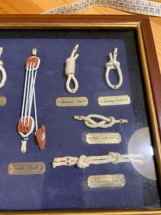 Quadro Nodi Marinari Legno Stoffa