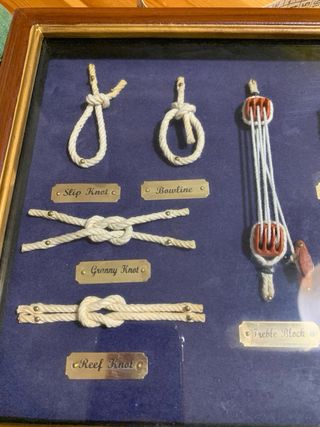 Quadro Nodi Marinari Legno Stoffa