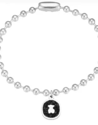 Pulsera Tous Oso Negro y Plata