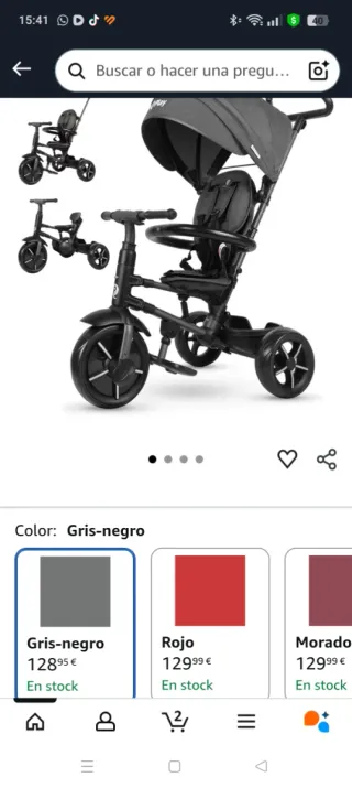 Triciclo evolutivo negro qplay