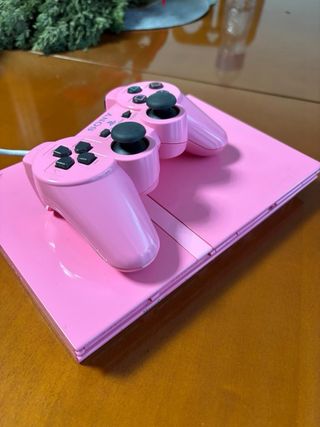 Consola PlayStation 2 Rosa + Mando + Juegos