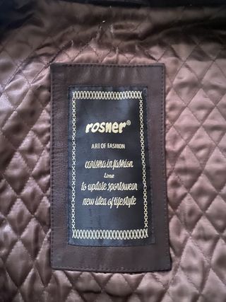 Chaqueta Cuero Rosner Talla 52 Marrón