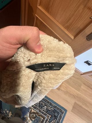 Chaqueta Zara Piel Vuelta y Pelo Talla L