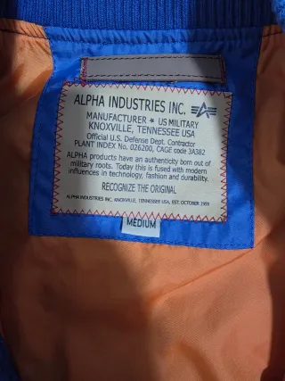 Chaqueta Alpha Industries Azul