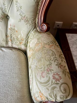 Sofá Luis XV madera tallada 3 plazas